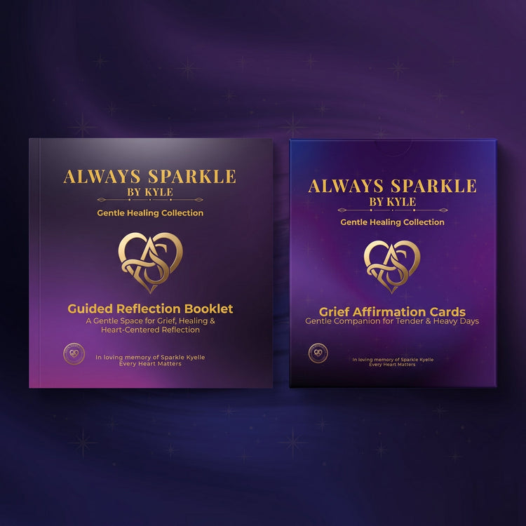Gentle Healing Collection reflection booklet and grief affirmation cards by Always Sparkle By Kyle